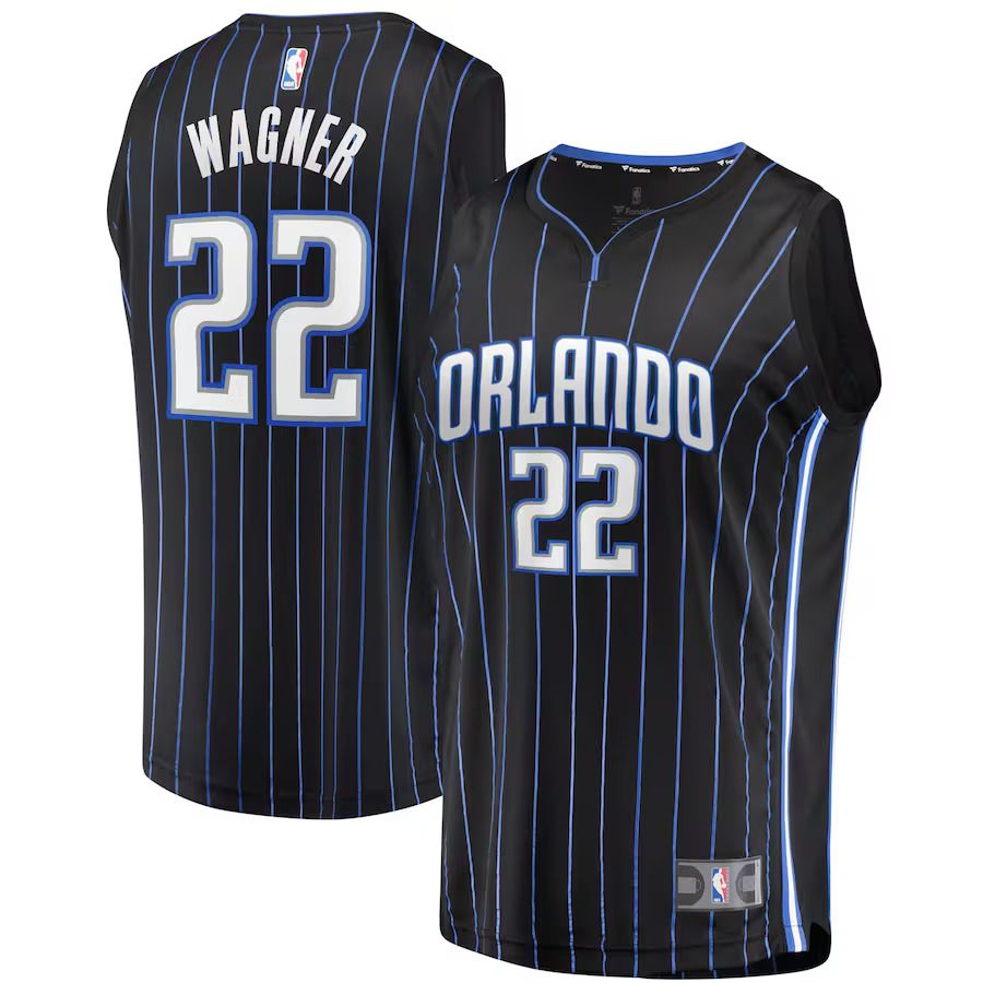 Men Orlando Magic #22 Franz Wagner Fanatics Branded Black Fast Break Replica NBA Jersey